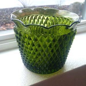 Vintage 1970s Indiana Glass Planter Pot